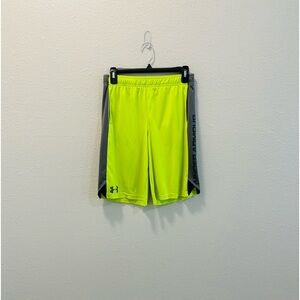 Under Armour Neon Yellow Shorts Boys Youth Large